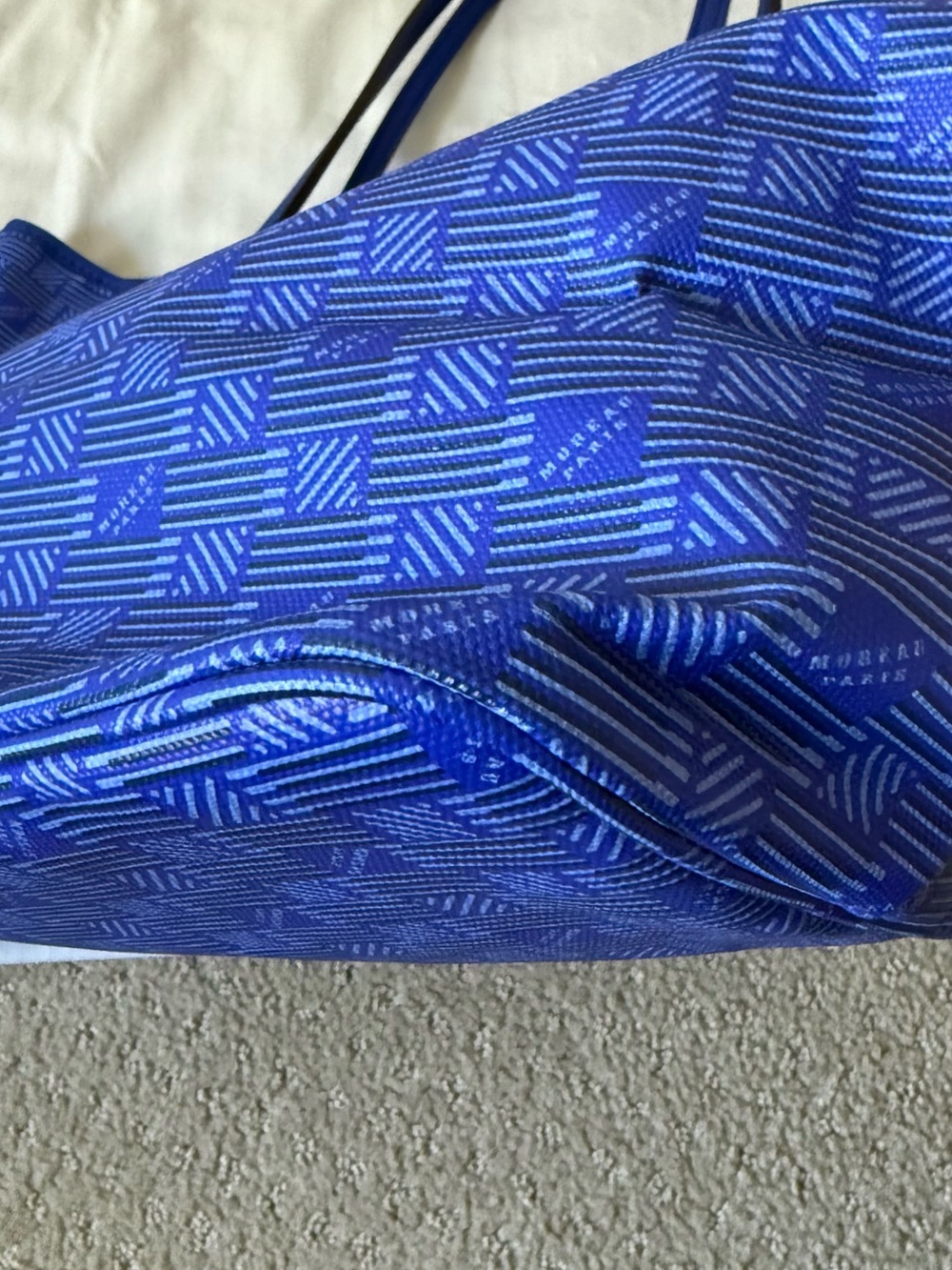 Moreau Paris St Tropez MM Tote Bag in Deep Blue - Picture 7 of 11